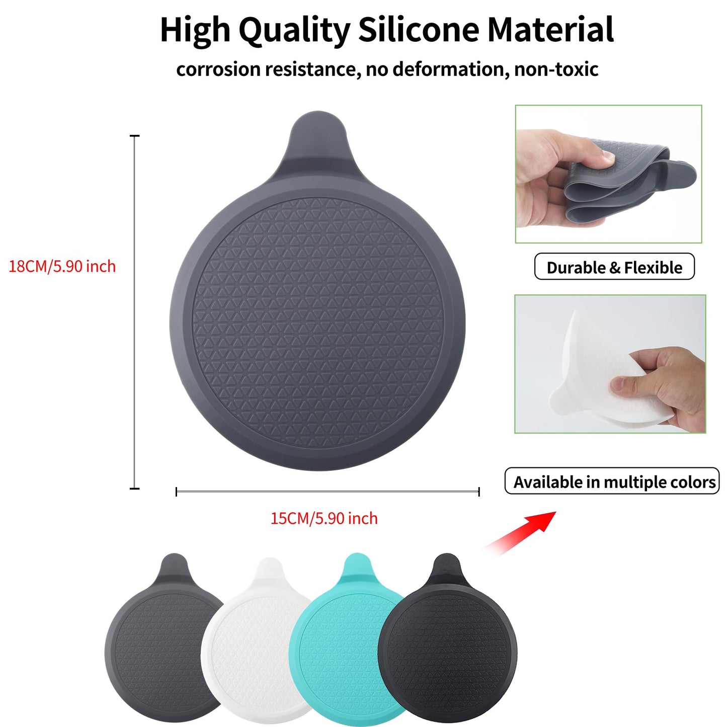 Dekukar 2 Pack Silicone Bathtub Stopper Bath Tub Sink Plug 6 inch/15cm