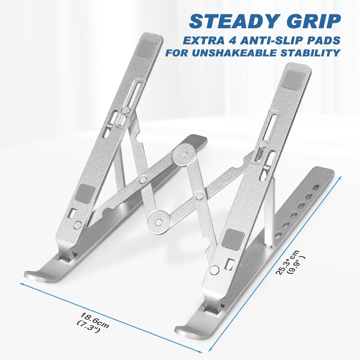 AUXHCYL Laptop Stand for Desk, Adjustable Laptop Riser, Aluminum Portable