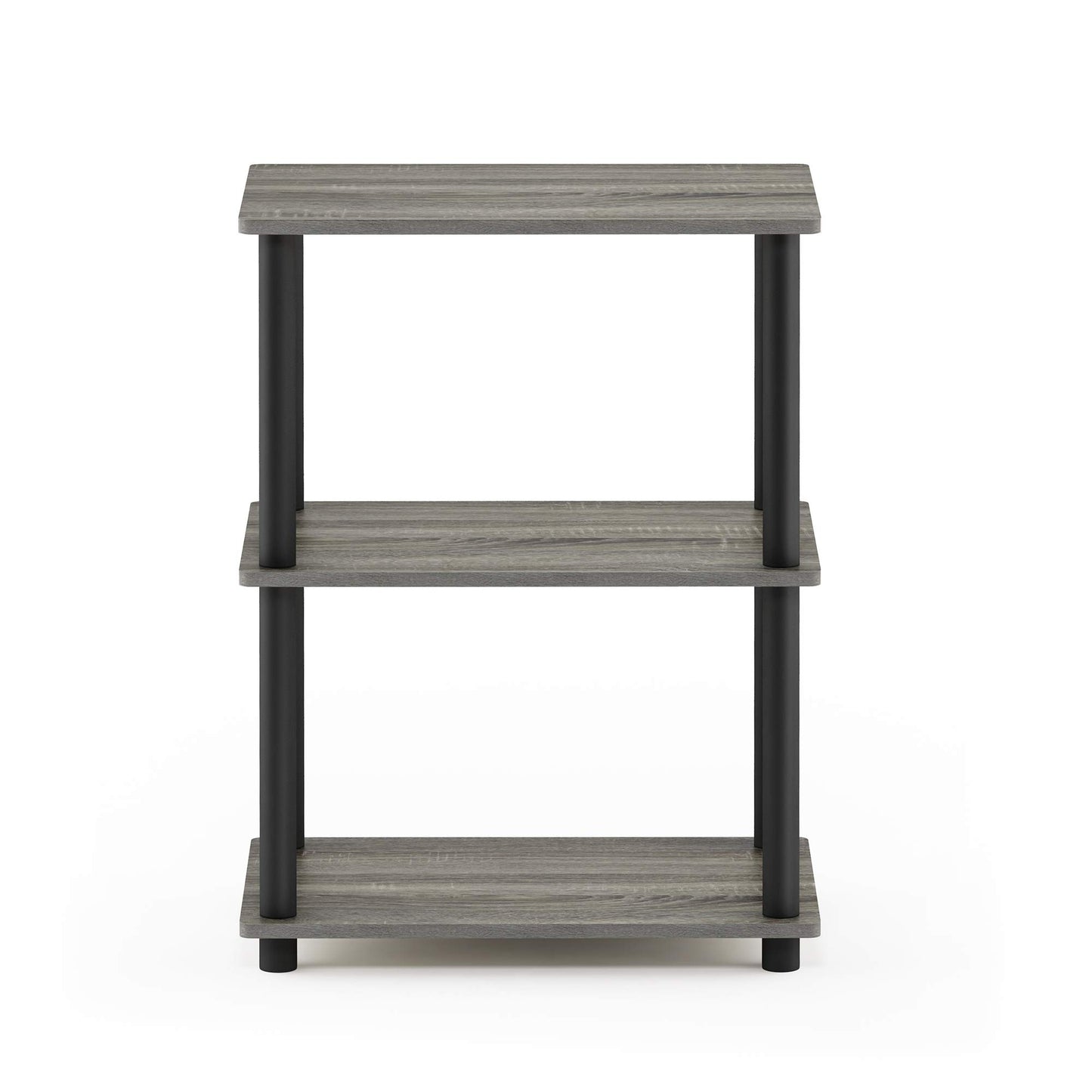Furinno TURN-N-TUBE Storage Shelves, 3-Tier Book Shelf, Corner Shelf, Toolless Open Shelves, for Organization and Storage, Living Room, Garage