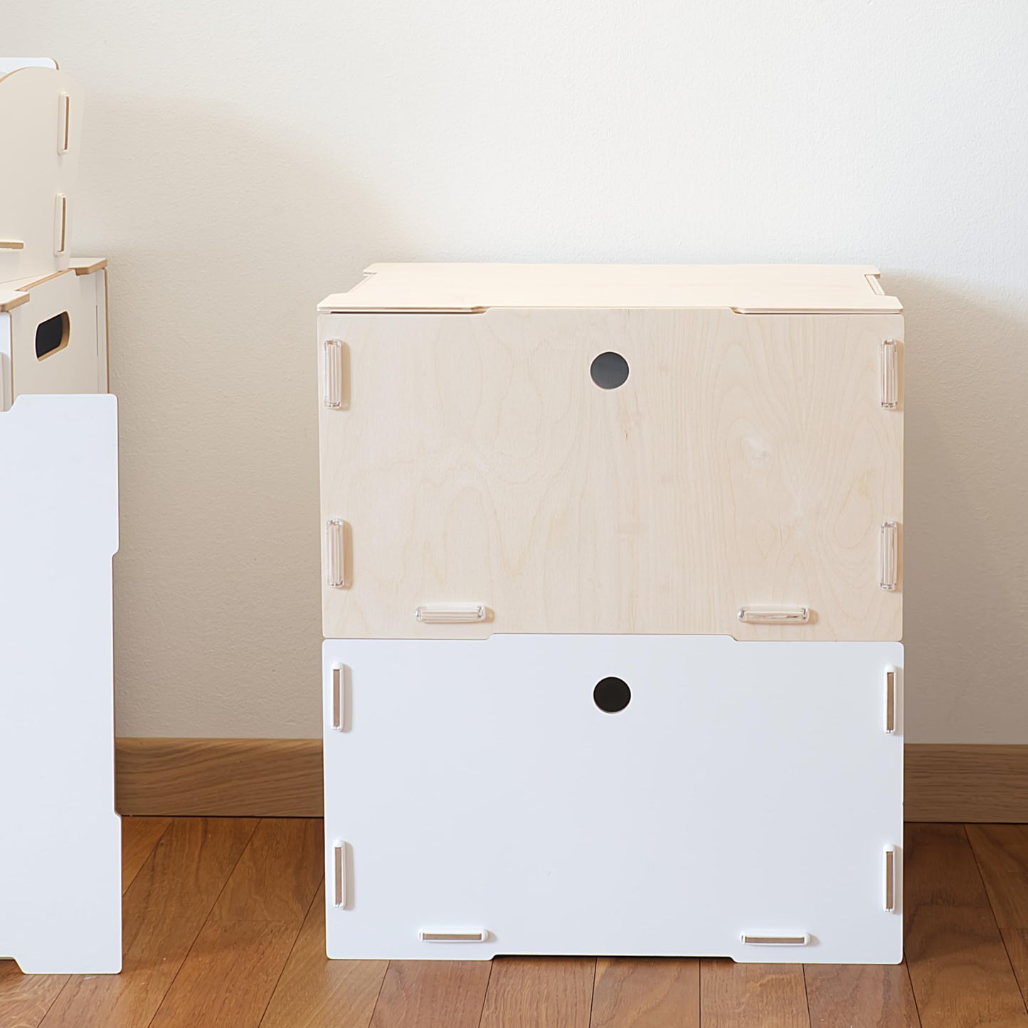 clipfritz - Wooden Box with Lid (unpainted approx. 40 x 30 x 23 cm) Large Wooden Storage Box - Boxes/Boxes for Storing Toys, Books, Photos, Toys
