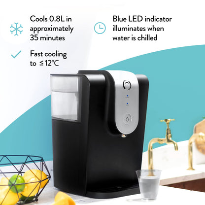 Aqua Optima Lumi Chilled Filtered Water Dispenser  8.2L Total Capacity & 1 x 30 Day Evolve+ Water Filter Catridge for Reduction Of Microplastics,