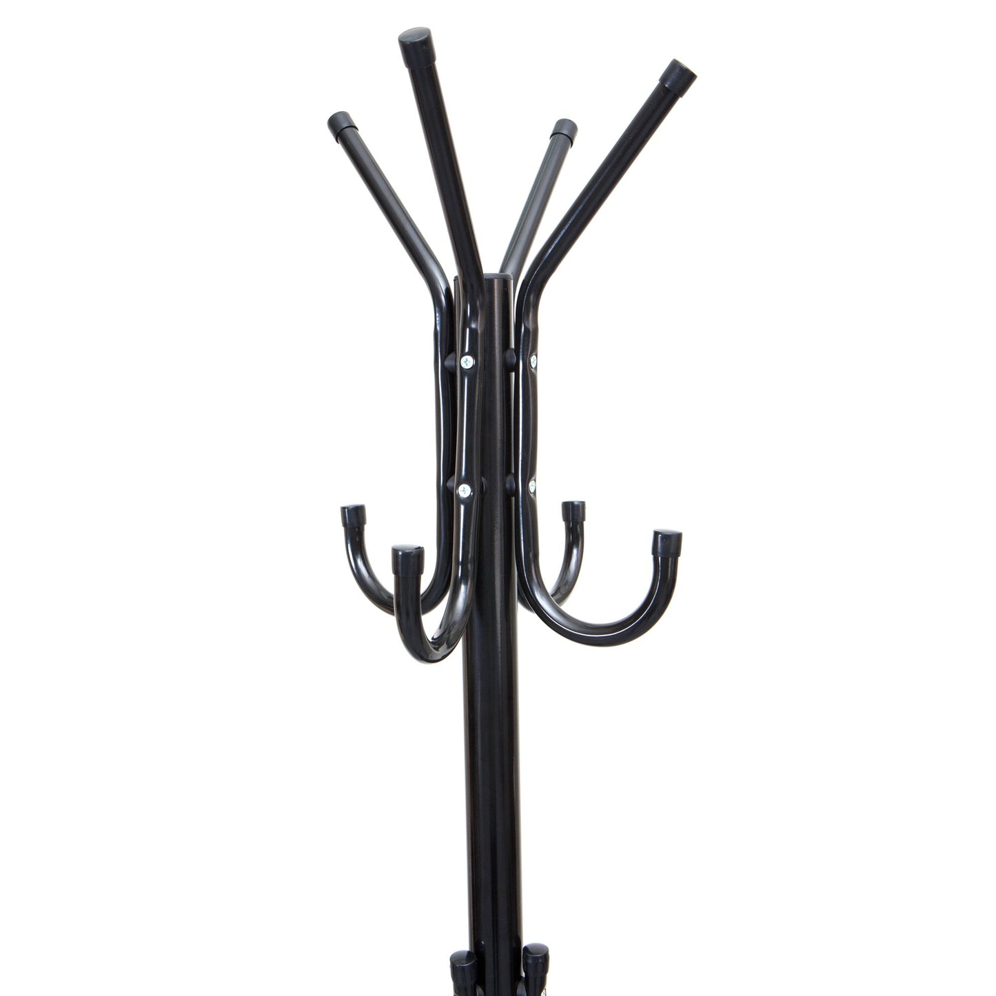 Mind Reader COATRACK11 Standing Metal Coat Rack Hat Hanger 11 Hook for Jacket, Purse, Scarf, Umbrella Tree Stand, Black, 9 UK