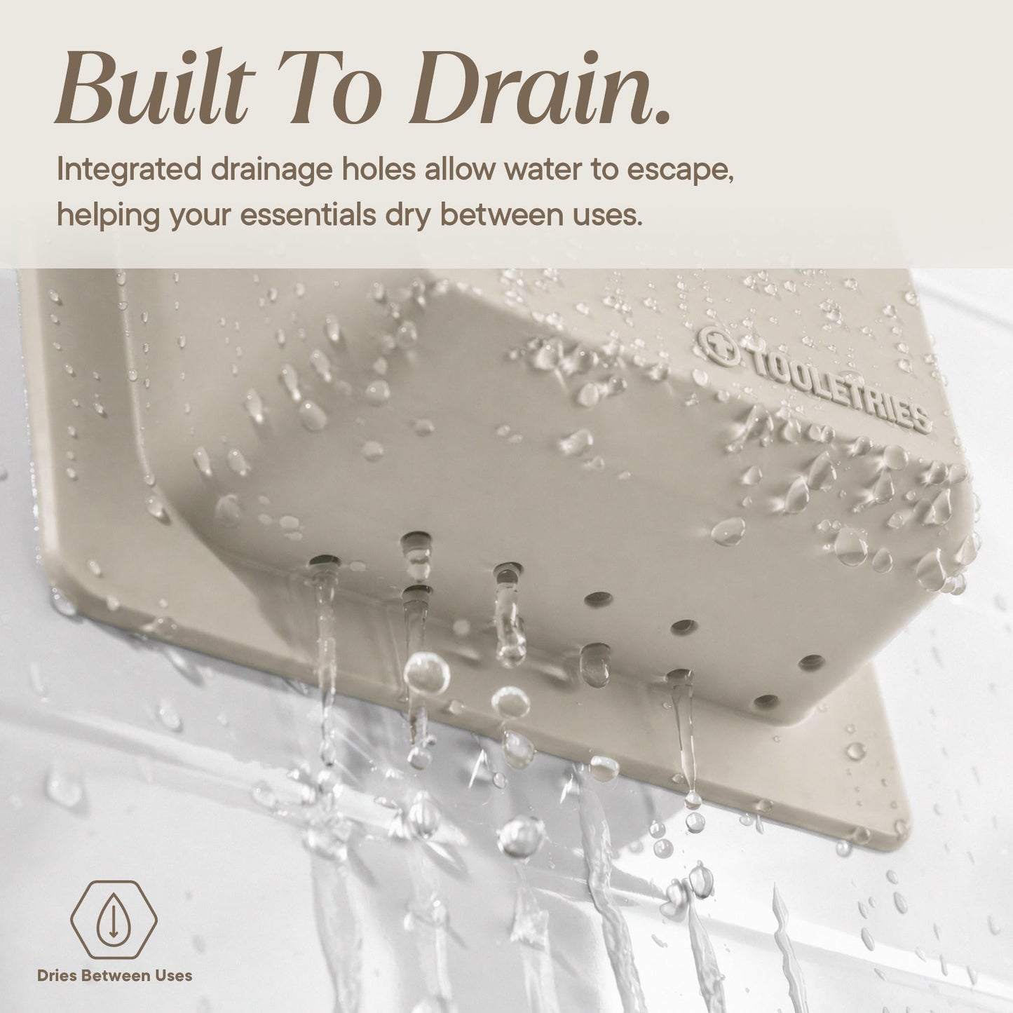 TOOLETRIES The James Organizer, Shower Storage Holder - Sand