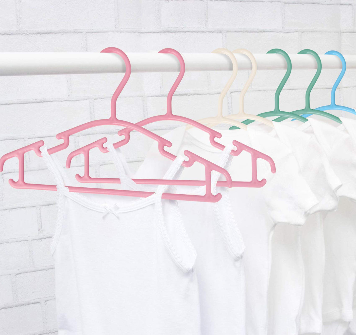ilauke 36 Pack Baby Clothes Hangers, Plastic Kids Hangers with Notches