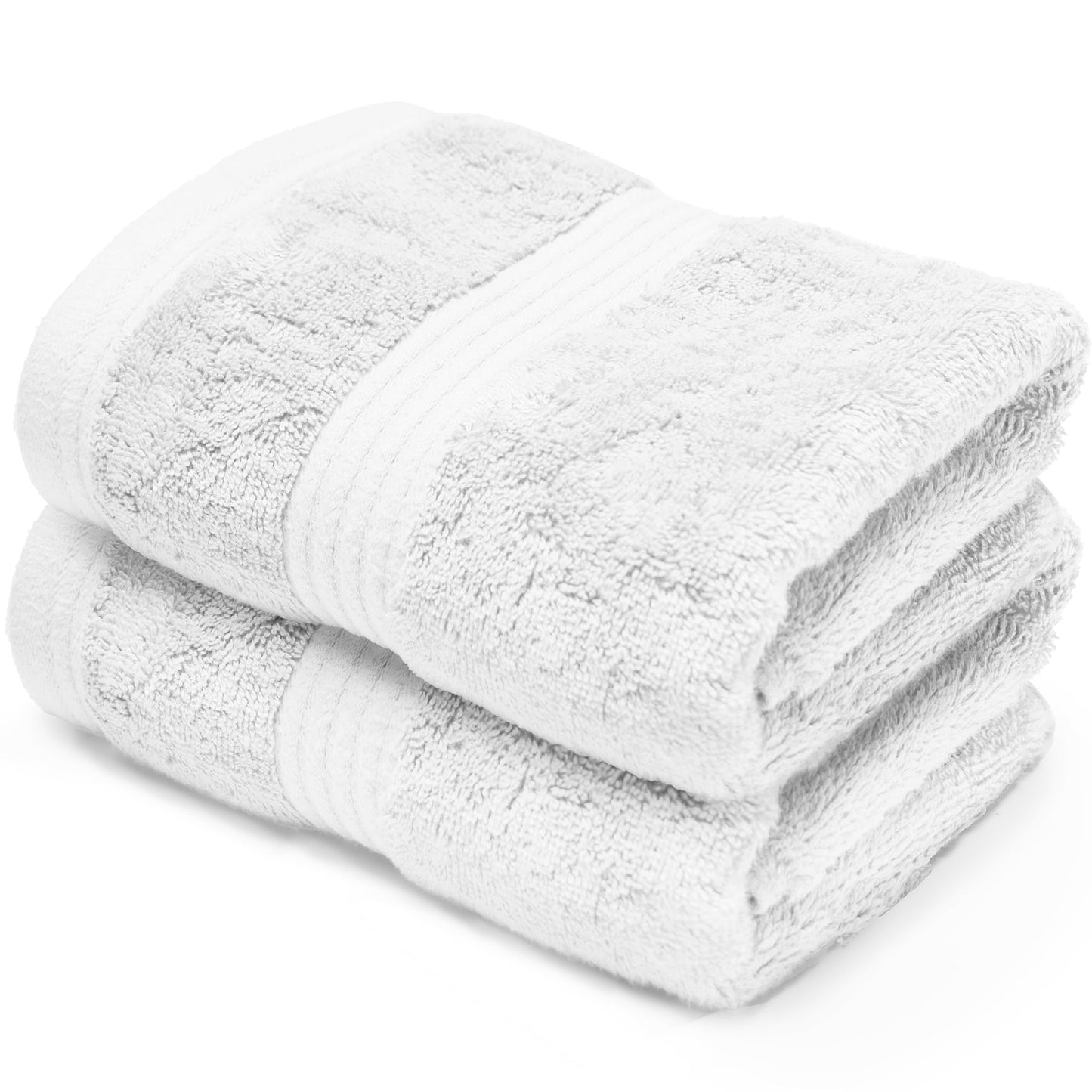 Makooz Luxurious Bamboo Hand Towels for Bathroom Pack of 2 – 700 GSM Bamboo & Egyptian Cotton 50/50 Blend - Ultra Silky Soft, Quick Dry, Absorbent