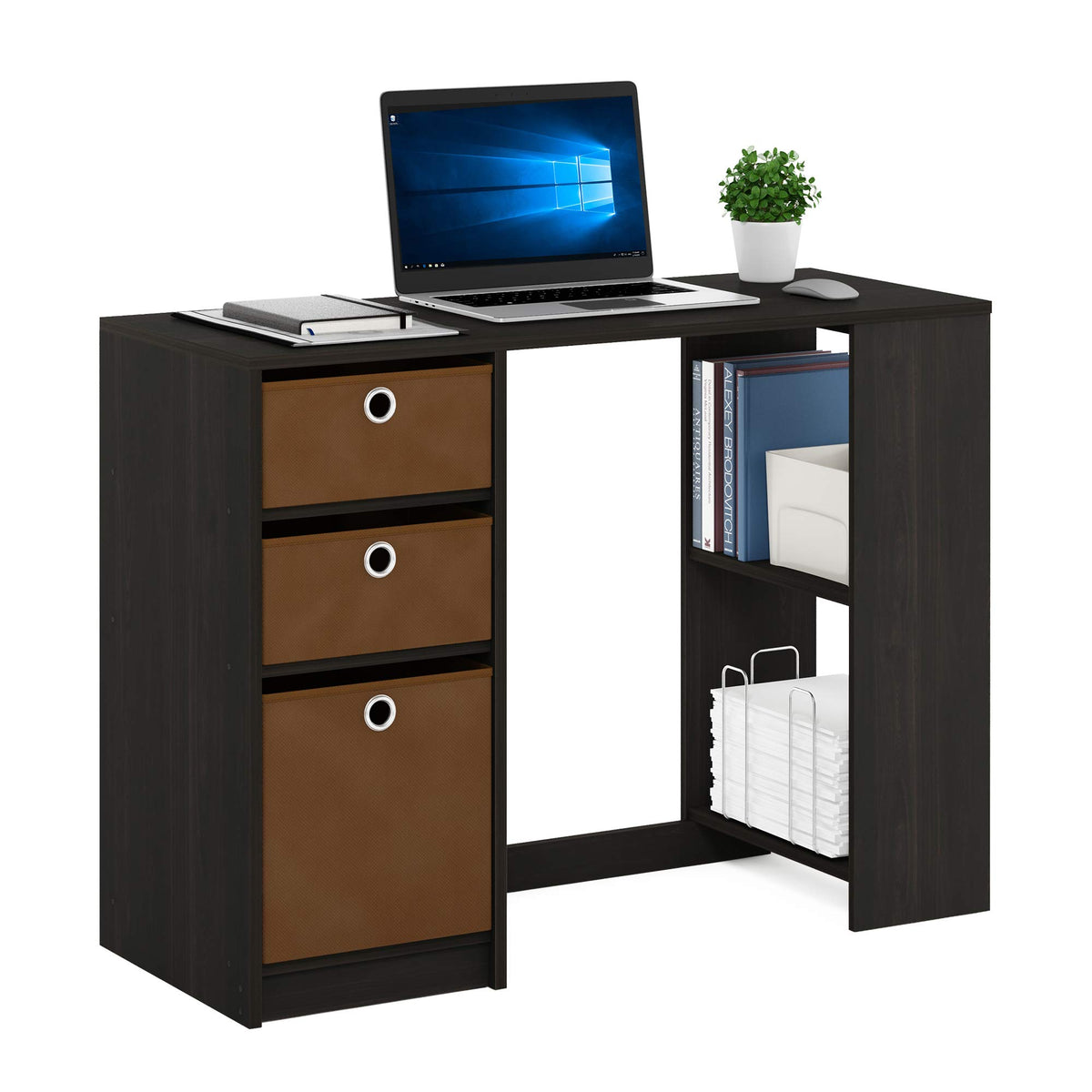 Furinno JAYA Modern Computer Desk, Writing Desk, Study Desk, Espresso