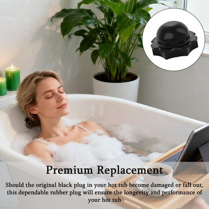 4pcs Rubber Inflatable Hot Tub Hole Plug P6575 Filter Stopper Cap Replacement Compatible with Lay Z Spa Coleman Bestway Intex Prevents Water Leaks