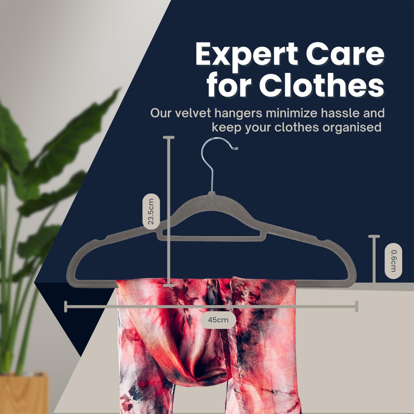 Sasha Morel 50 Pack Velvet Coat Hangers – Non Slip Velvet Hangers for Clothes, Space Saving Adult Hangers with Tie Organizer & Swivel Hooks