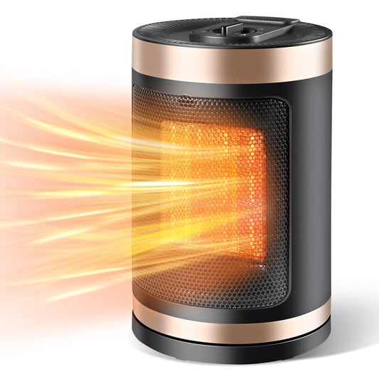 Space Heater Electric Fan Heaters for Home Low Energy Silent 70? Oscillating 1500W Fast Heating 3 Mode Setting Personal Portable Small Ceramic Heater
