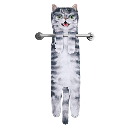 Cat Funny Hand Towels - Cute Bathroom Kitchen Towels Cat Decor Decorative Hanging Face Towels Super Absorbent Soft -Unique Mothers Day Birthday