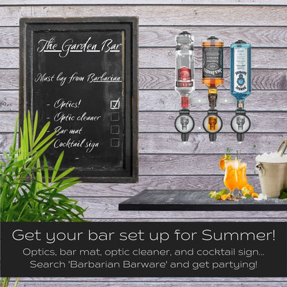 MillyAnne London Barbarian 3/4/6 Bottle Optics for Home Bar - Bar Butler Shot Measure Bracket Alcohol Spirits Wine Upside Down Drink Dispenser Home
