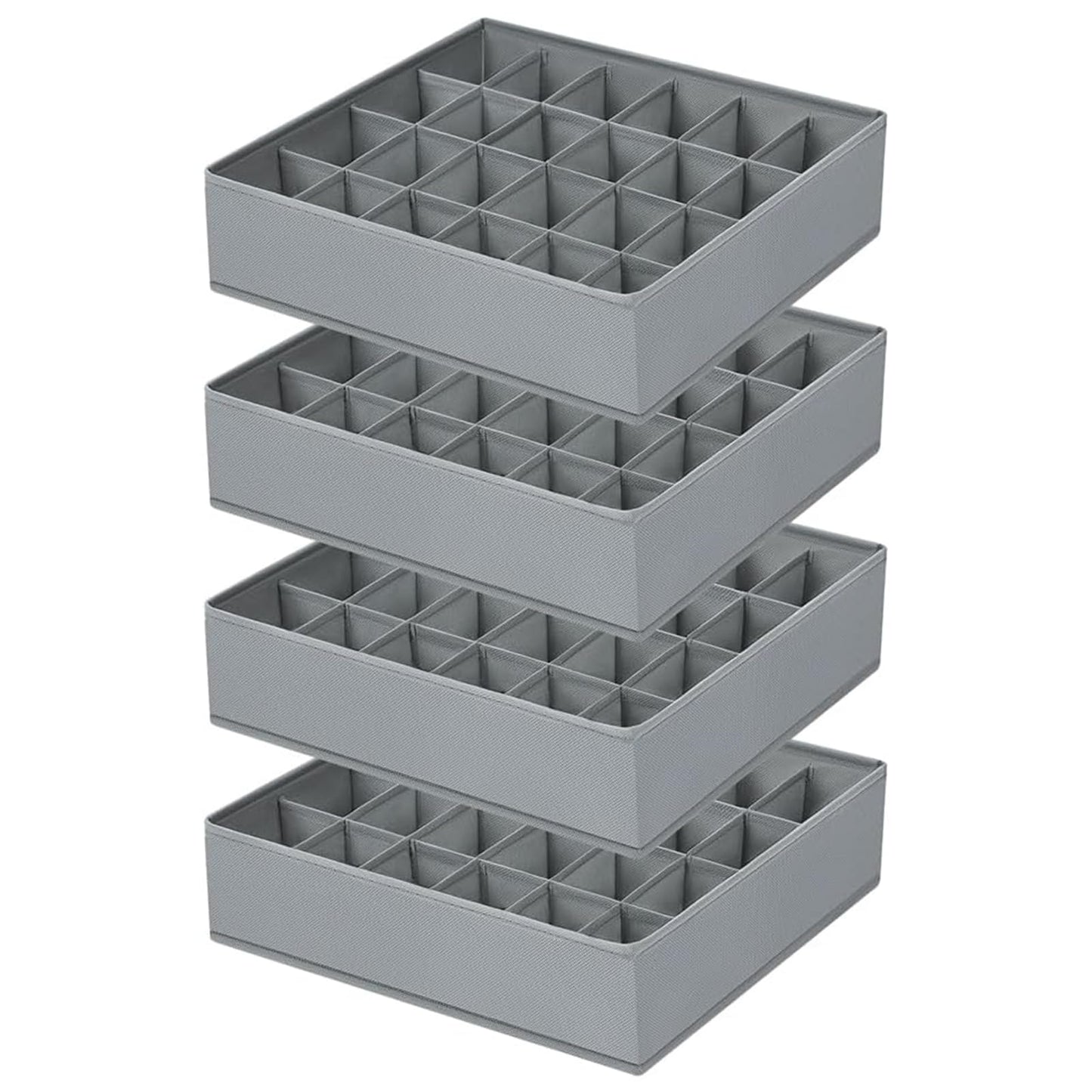 Homsorout Sock Organisers Drawer Organiser Dividers - 4 Pack 24 Cell Underwear Closet Cabinet Organizer Foldable Wardrobe Storage Boxes for Baby