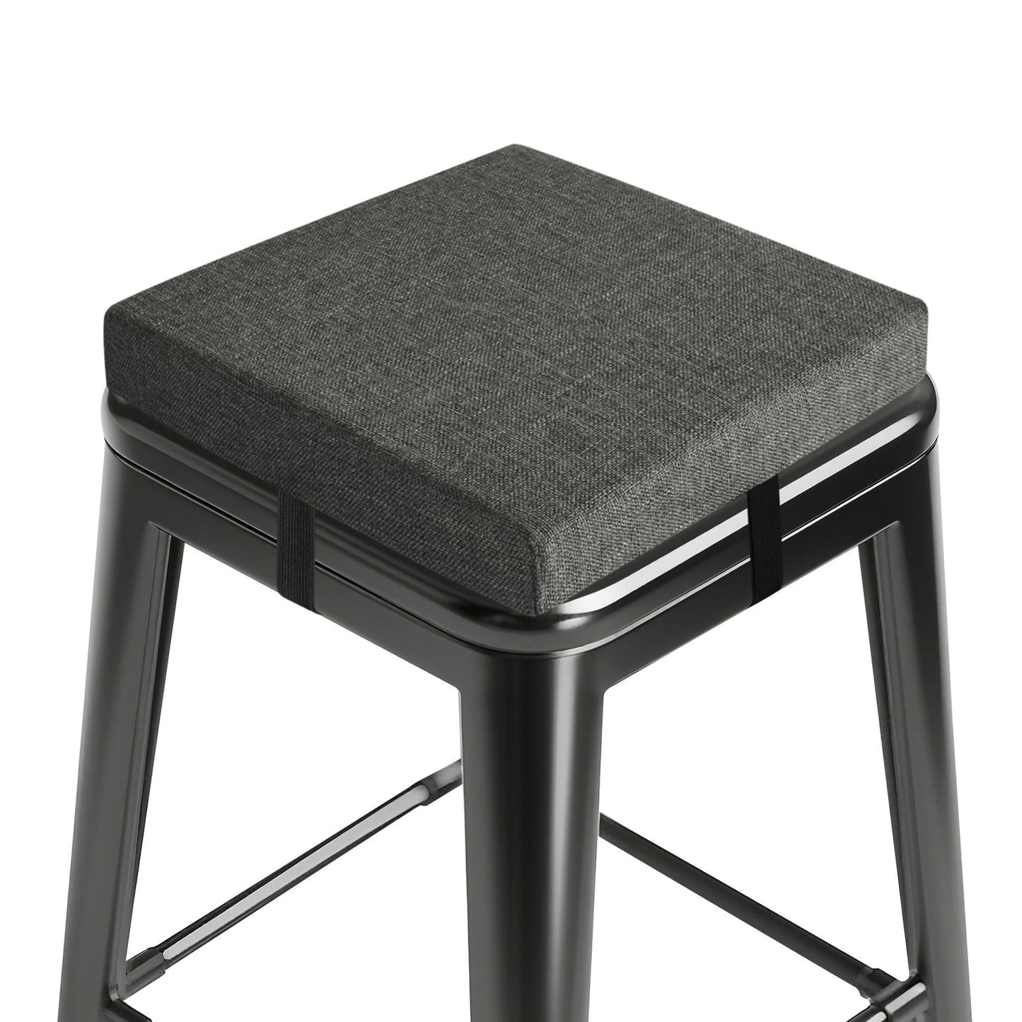 MineCozy Bar Stool Cushions Square 12" x 12" 1 Piece Dark Grey