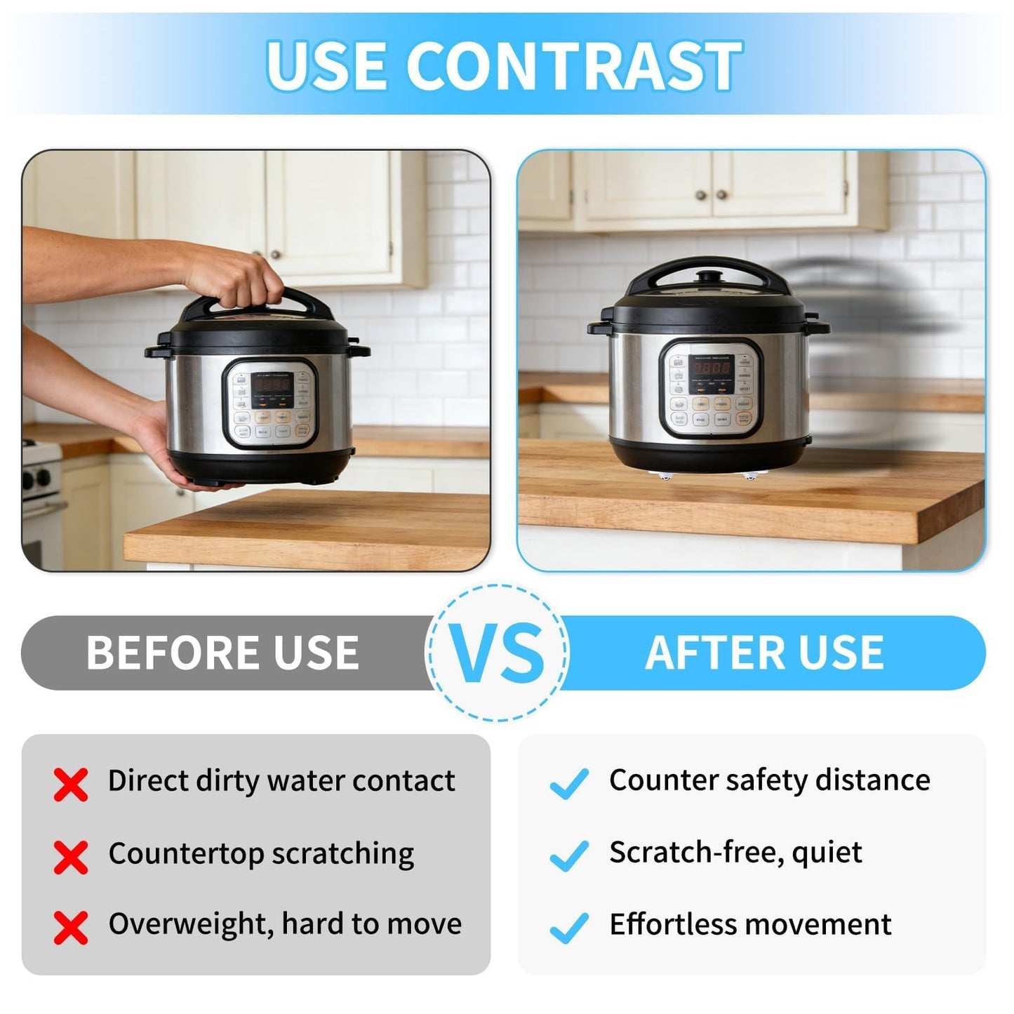 Wheels for Kitchen Appliances 8 Pack Self Adhesive Mini Caster 360° Swivel Universal Wheel Roller Castors for Coffee Machine Air Fryer Cooker Tables