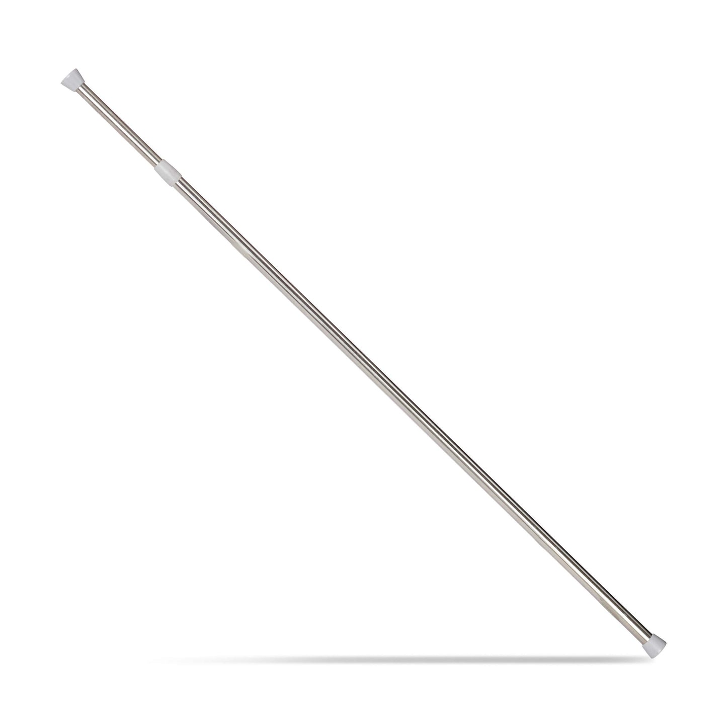 Relaxdays Telescopic Rod, Extensible Rod for Curtains, Showers, Door Frames & More, No Drilling, Stainless Steel, 110-200 cm