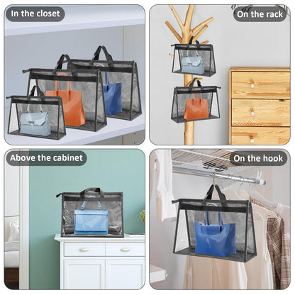 Incisite 12 Pcs Dust Bags for Handbags, Purse Protector Storage Bag, Gray