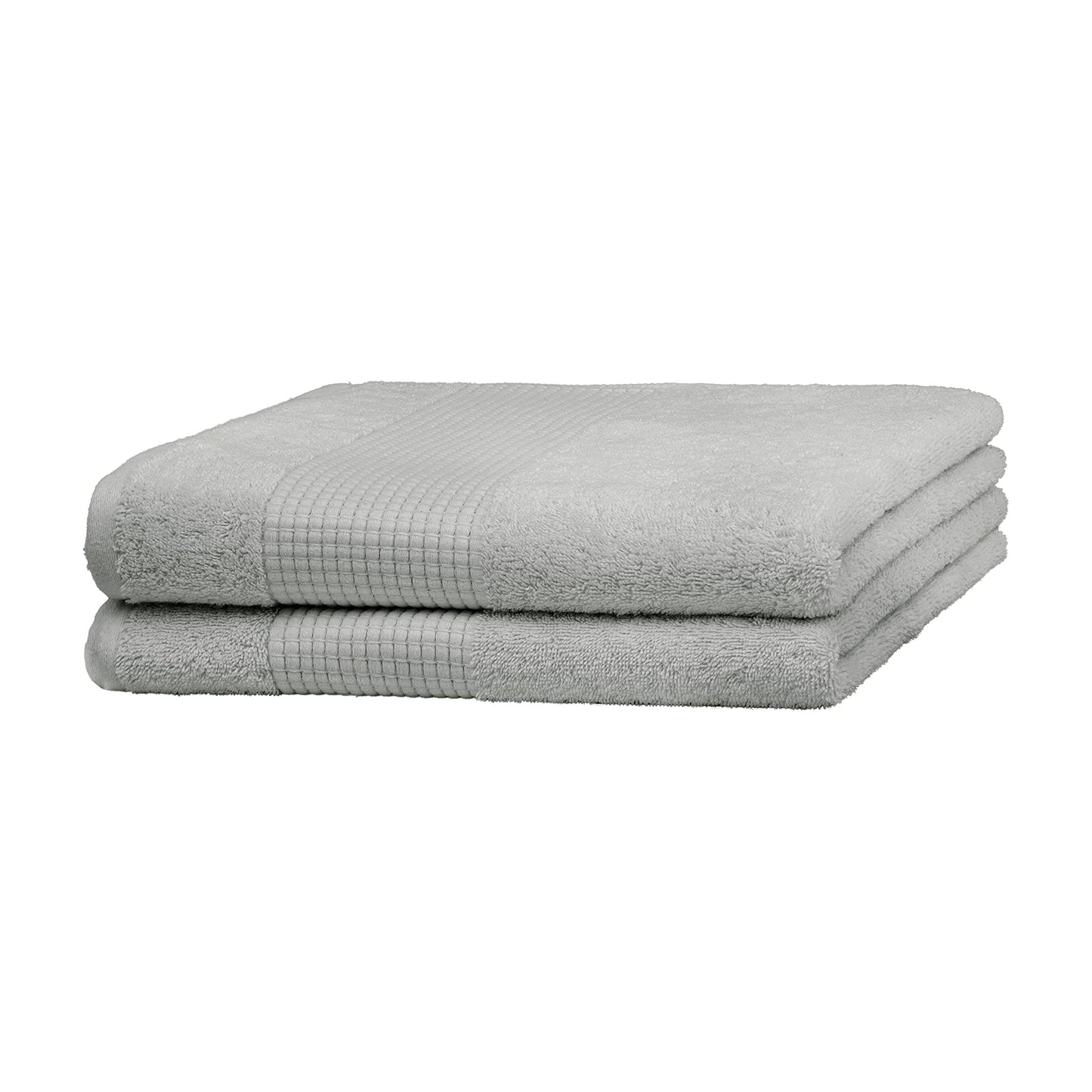 Merana Hand Towel Set, Absorbent, Soft and Lint Terry Towel Quality Made of Heavy Organic Cotton 590 GSM (Dolphin Grey, 2 x Bath Towels (70 x 140 cm)