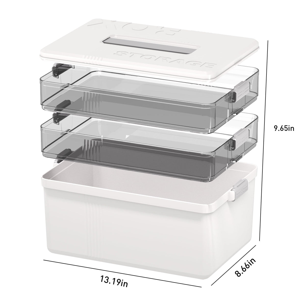 Citylife 3-Layer Medicine Storage Box, Medication Storage Box with Handle, Household Medical Organiser Portable Emergency First Aid Container for