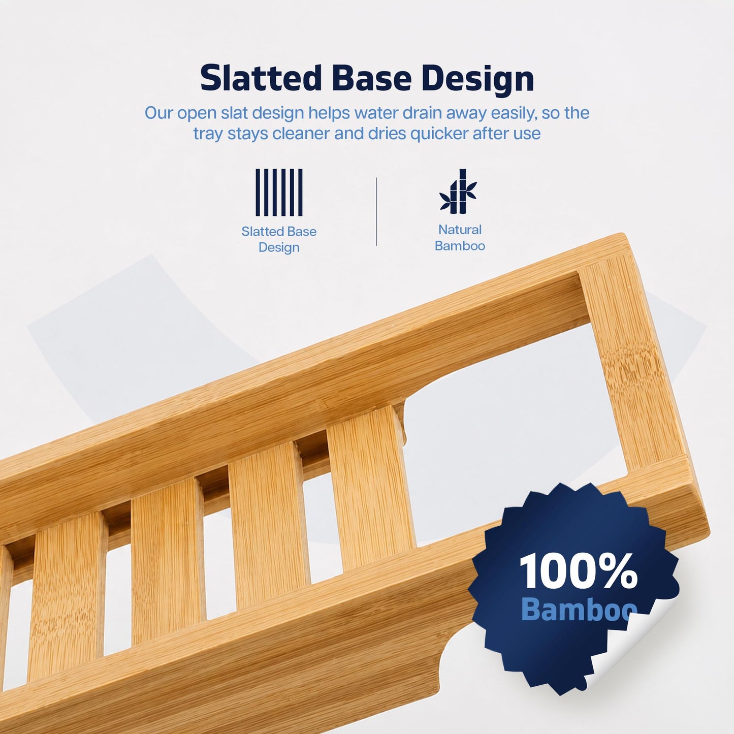Besto Bath Caddy Tray for Bathtub | Bamboo Wooden Bath tray for Bathroom | Bath Shelf for Reading, Relaxing & Placing Accessories Like Scented Candle