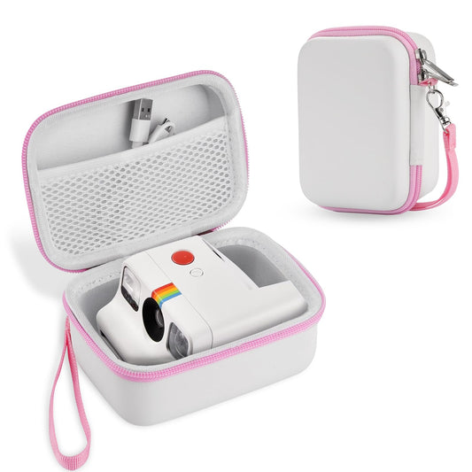 TUNYINSH Case for Polaroid Go Generation 2/ Polaroid Go Mini Instant Camera, Travel Storage Bag for Polaroids Go Camera and Film Accessories (White)