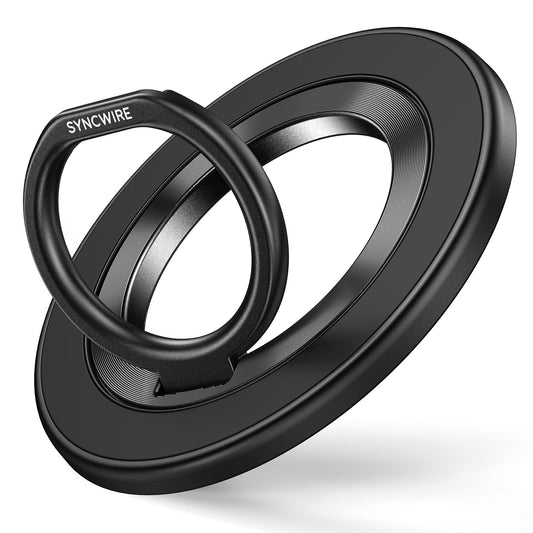SYNCWIRE Magnetic Phone Ring Holder for MagSafe, Ring Stand Finger Grip Kickstand With Two-Sided Magnetic Compatible iPhone 16 Pro Max 15 14 13 12,
