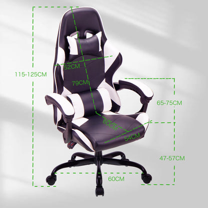 T-THREE.Ergonomic high-back gaming, computer, office, study, swivel, and racing-style chair with adjustable lumbar and headrest support, 150kg weight
