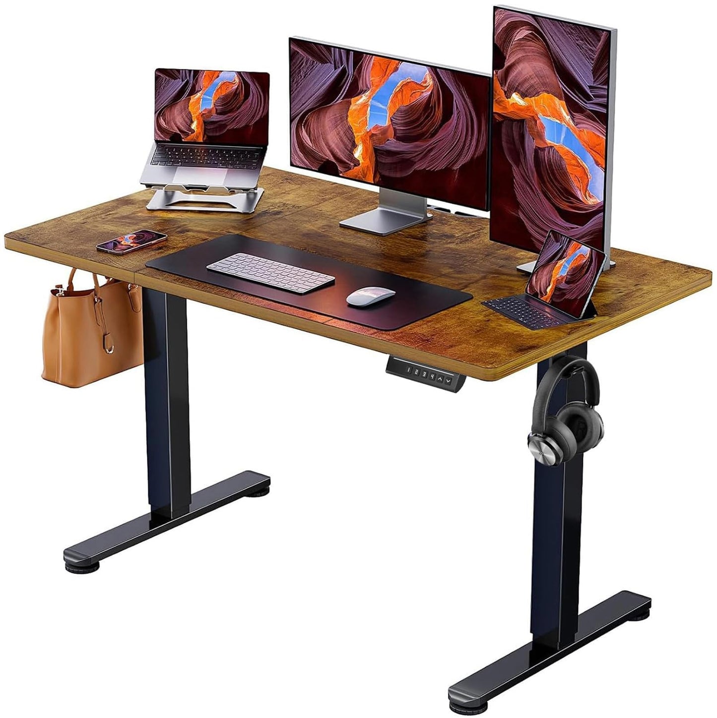ErGear Electric Standing Desk 120 x 60cm 4 Memory with Splice Board