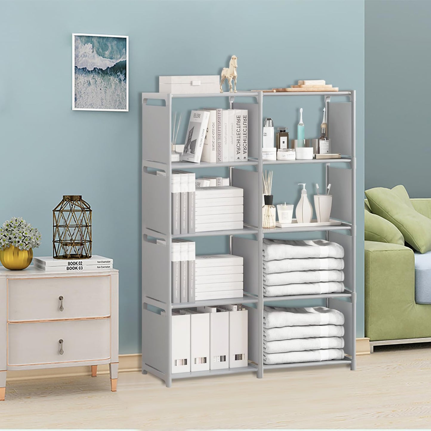 Sightday Cube Storage Unit,8 Storage,Open Book Shelf,Closet for Family Study,Organiser Storage,Storage Unit Cubes For