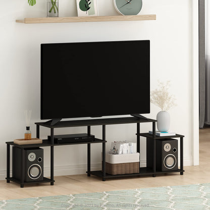 Furinno TURN-N-TUBE TV Stand, Handle Entertainment Center, TV Console for TV up to 55 Inch, for Living Room, Bedroom, Espresso