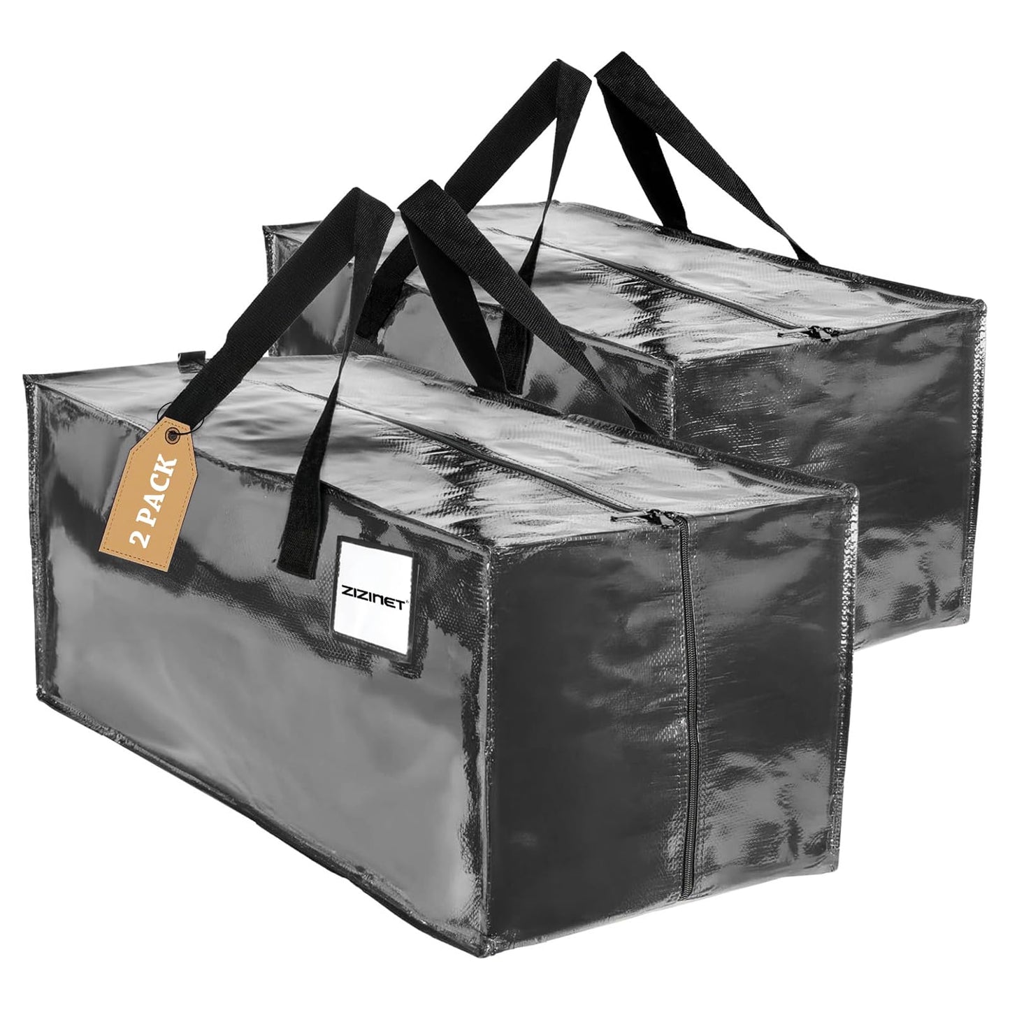 Moving Bags 2 Pack 90L Heavy Duty Extra Large Clothes Packing Boxes Black