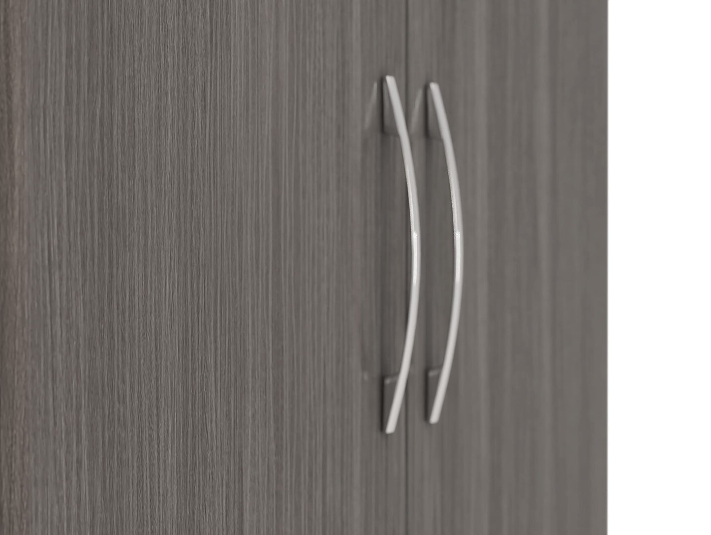 Seconique Nevada 2 Door 1 Drawer Wardrobe in Black Wood Grain