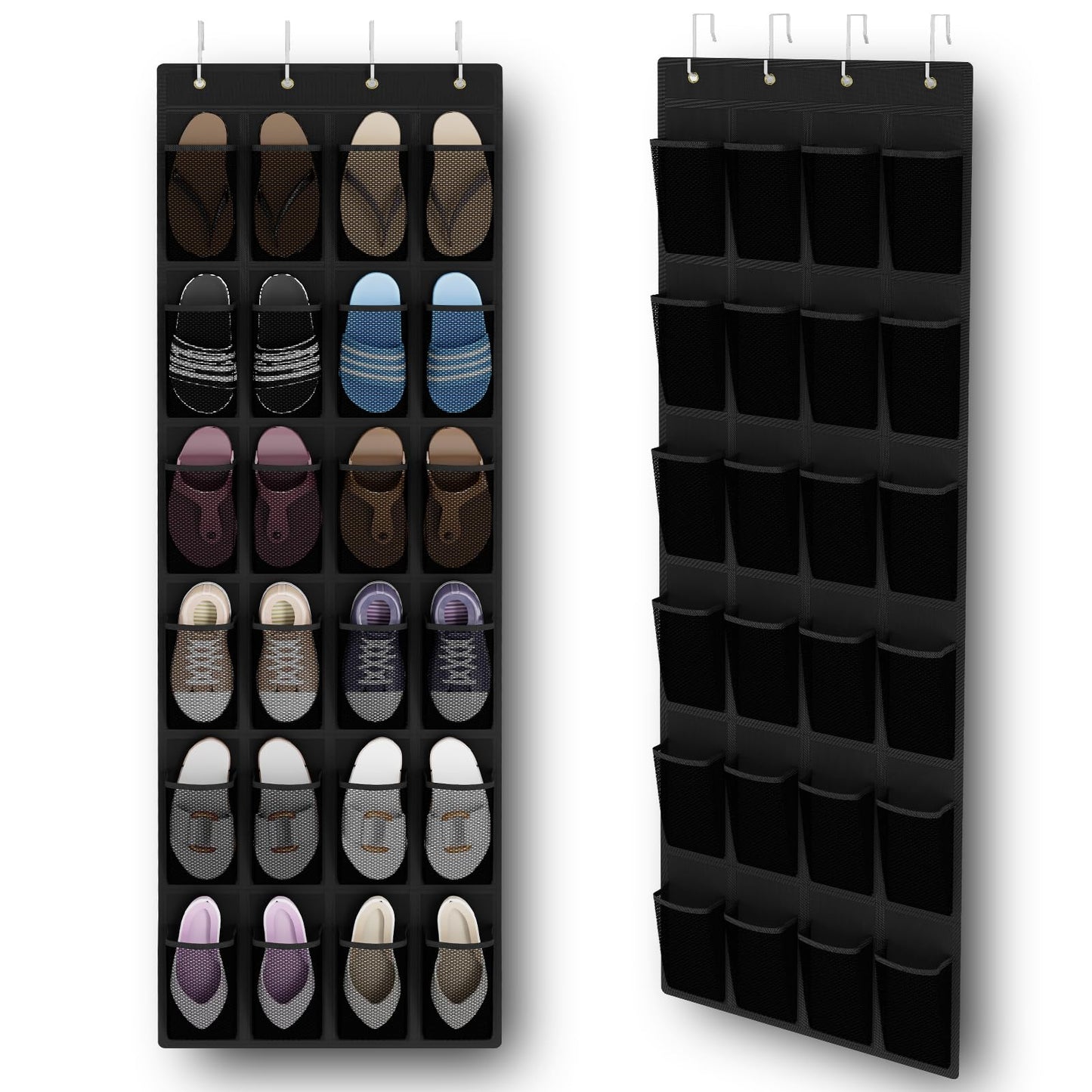 Dailyart Door Shoe Rack Hanging, 24 Large Pockets Hanging Shoe Storage