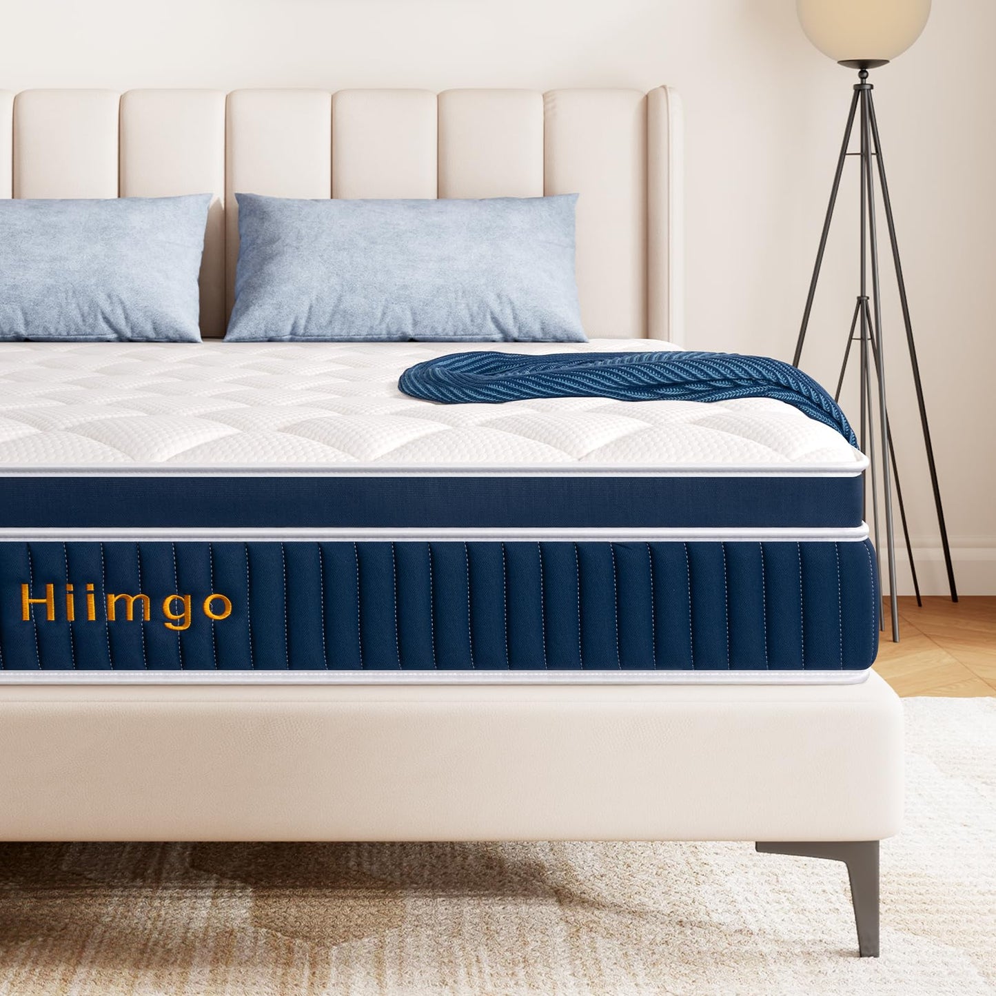 Hiimgo Hybrid Small Double Pocket Spring Mattress, 120x190x28CM