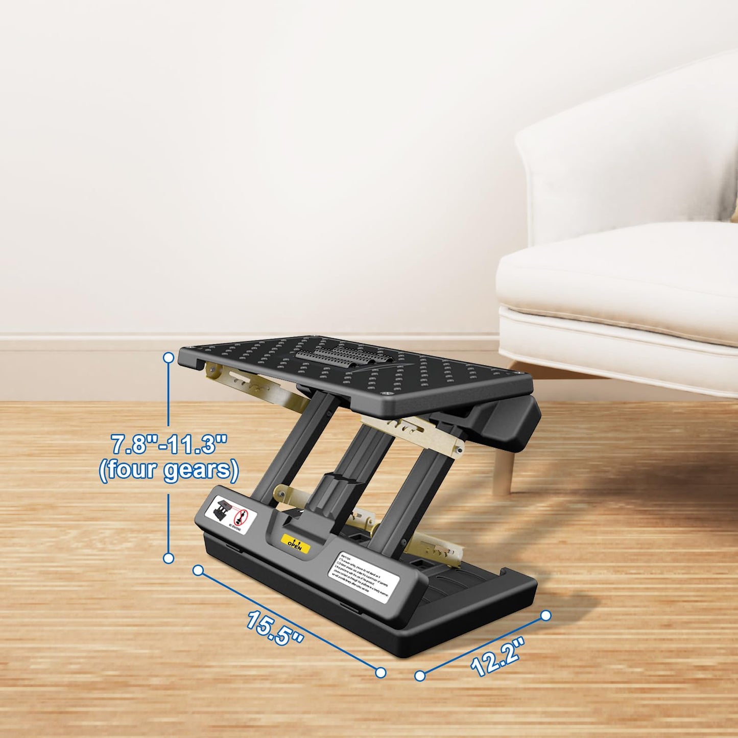Arejonner Foldable Foot Rest, Computer Foot Rest Under Desk, 12Modes Adjustable Ergonomic for Office, Loading Capacity 80 pounds