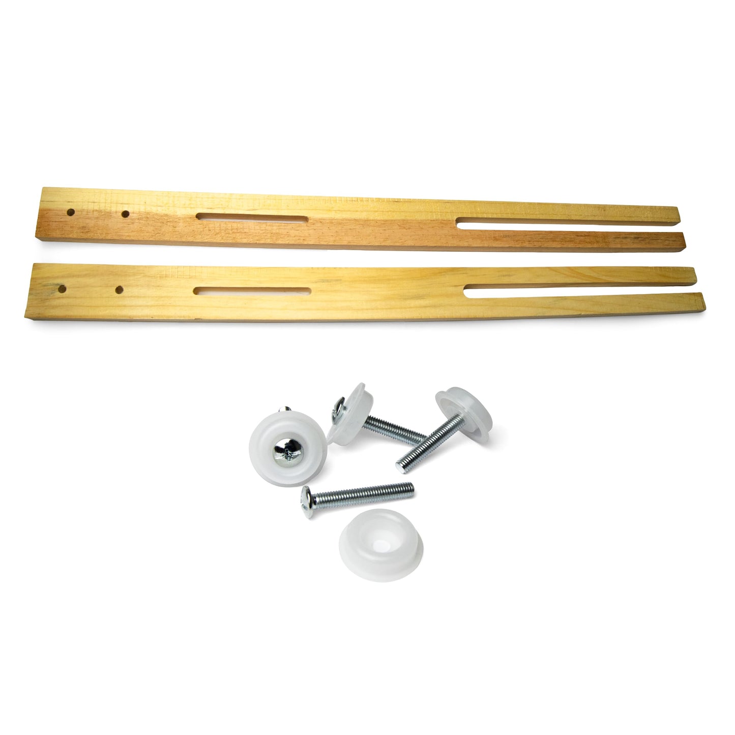 Universal Fit Replacement Wooden Headboard Struts Set of 2 - Pre-Drilled with Fittings, Available in 24"/61cm & 30"/76cm