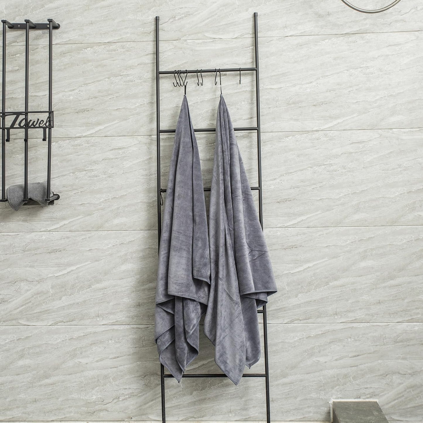 JML Badetuch, Mikrofaser-Badetücher-Set, 6 Stück (76.2x152.4 cm) – große Größe, extra saugfähig, schnell trocknend