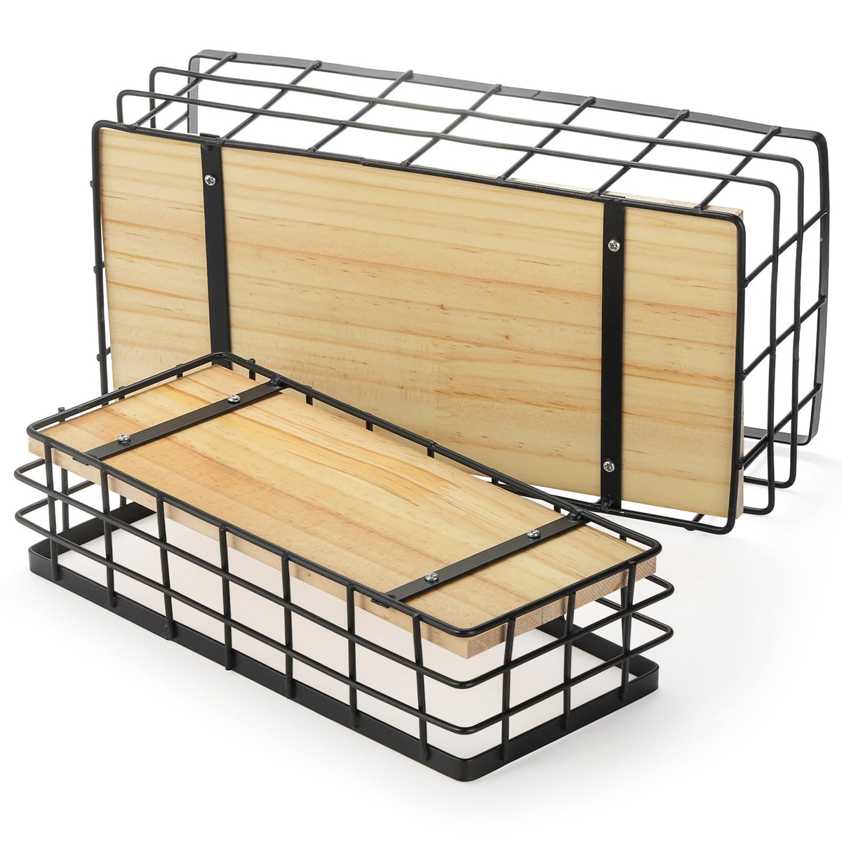 Dicunoy 2 Pack Wire Storage Basket, Narrow Bathroom Storage Baskets
