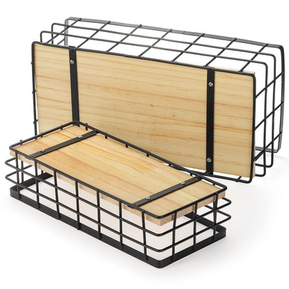 Dicunoy 2 Pack Wire Storage Basket, Narrow Bathroom Storage Baskets