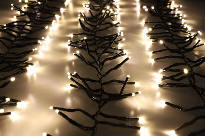 Christmas Concepts 500 6M/20FT Warm White LED Cluster Lights With 8 Function Controller - Indoor/Outdoor - Energy Efficient A++ - Christmas Lights