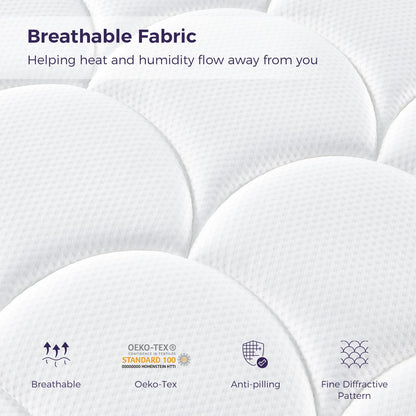 Resspry Small Double Mattress, 12Inch Hybrid Mattress for Pressure Relief, Breathable Foam with Individually Pocket Spring, Medium Small Double Bed