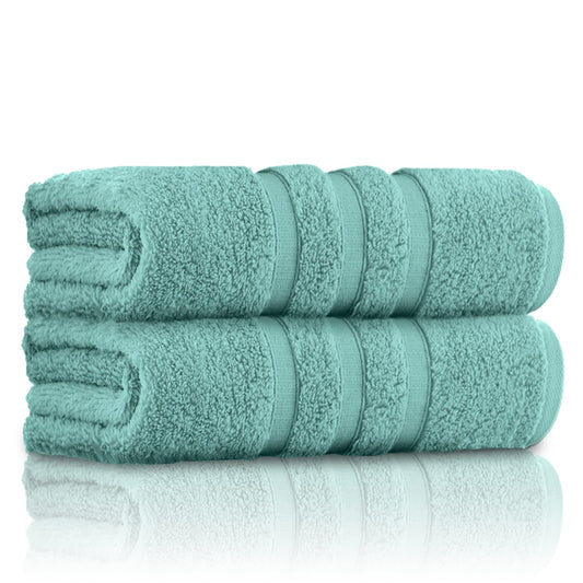 GC GAVENO CAVAILIA 100% Ringspun Cotton, Luxury 550 GSM Zero Twist Sheets, Egyptian, Duck Egg, 70x120 Bath Towel