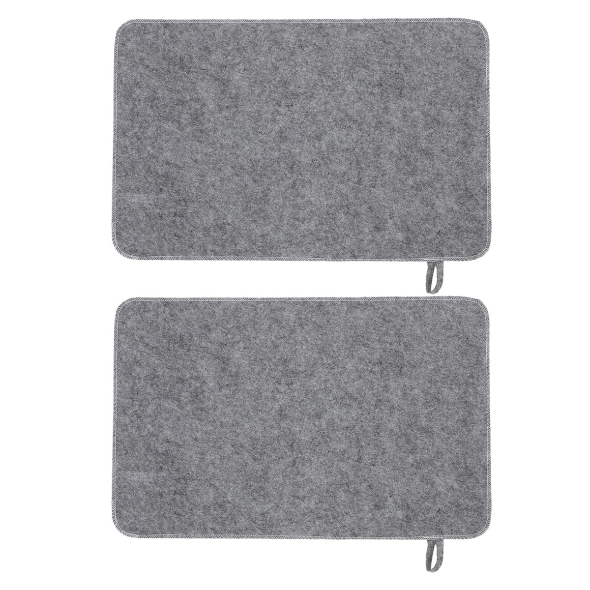 PERSELOSO 2pcs Felt Sauna Seat Cushion Absorbent Sweat Mat for Steam Room Bench Pad Heat Insulating Lightweight Breathable Sauna Supply in Grey