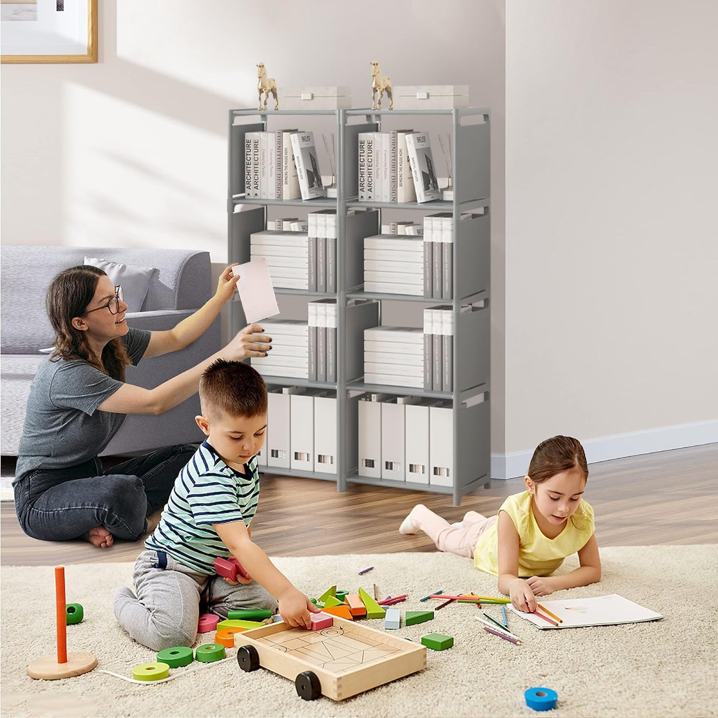 Sightday Cube Storage Unit,8 Storage,Open Book Shelf,Closet for Family Study,Organiser Storage,Storage Unit Cubes For