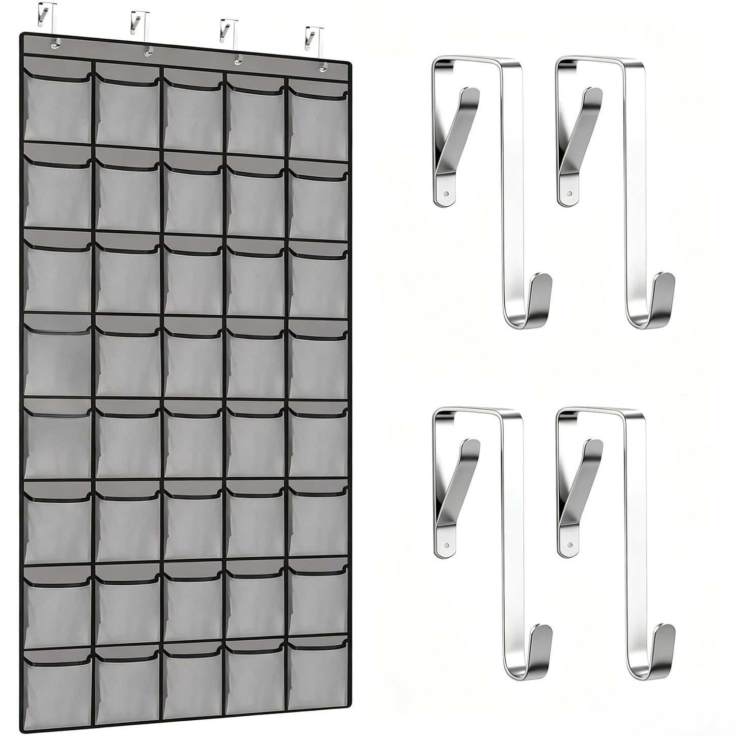 Over the Door Shoe Organiser, 40 Pocket Hanging Shoe Holder for Bedroom