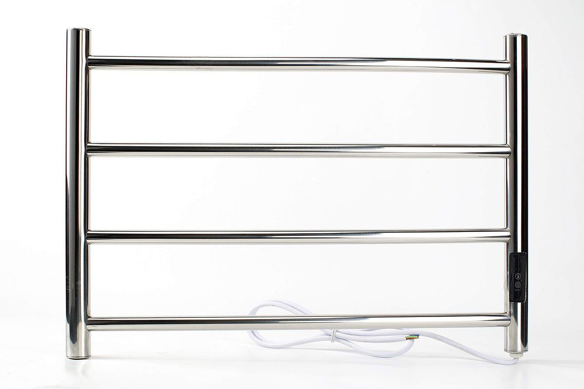 Perugia Electric Stainless Steel Towel Rail H420mm W600mm Electric Bathroom Towel Radiator