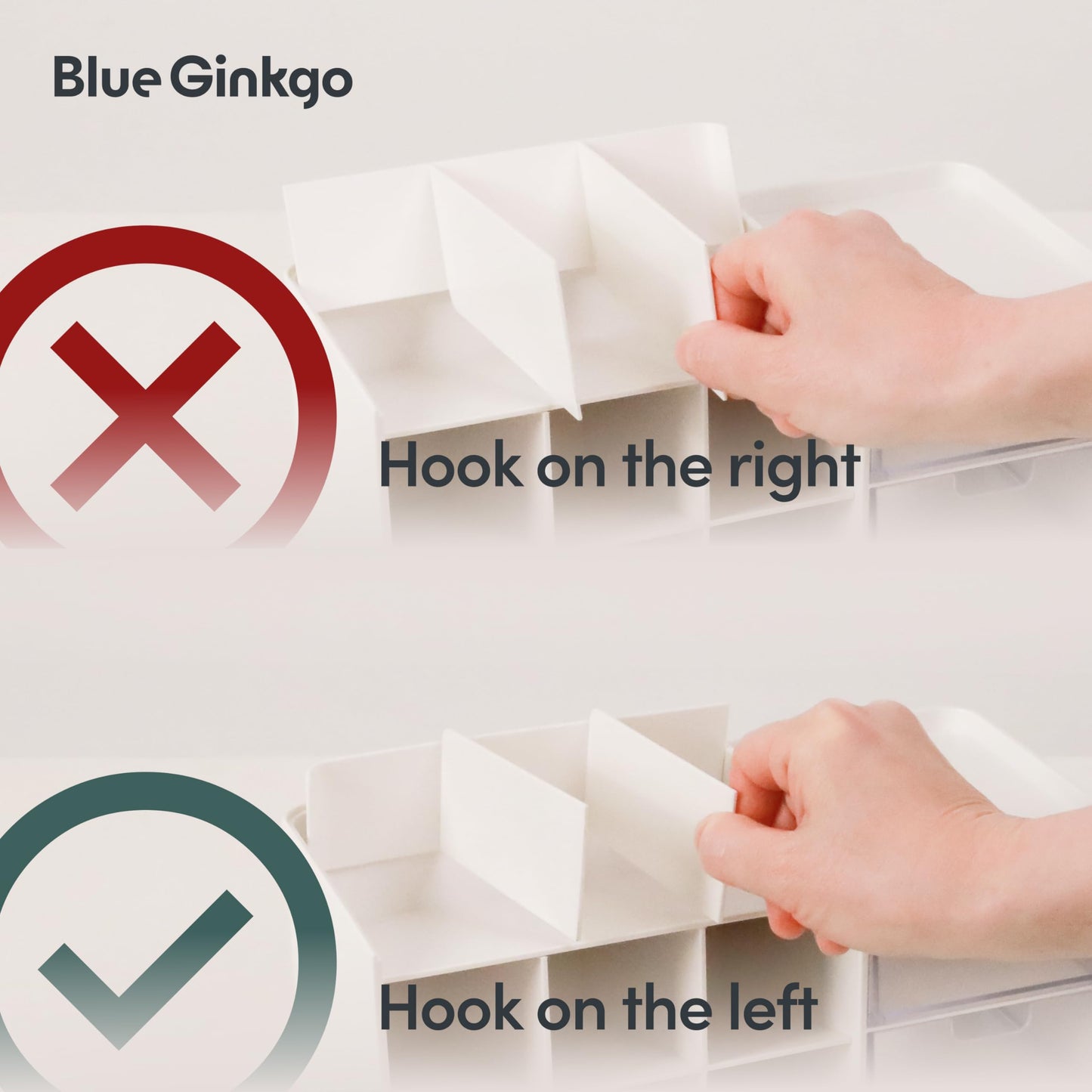 Blue Ginkgo Hive Stack Organizer Partition, White