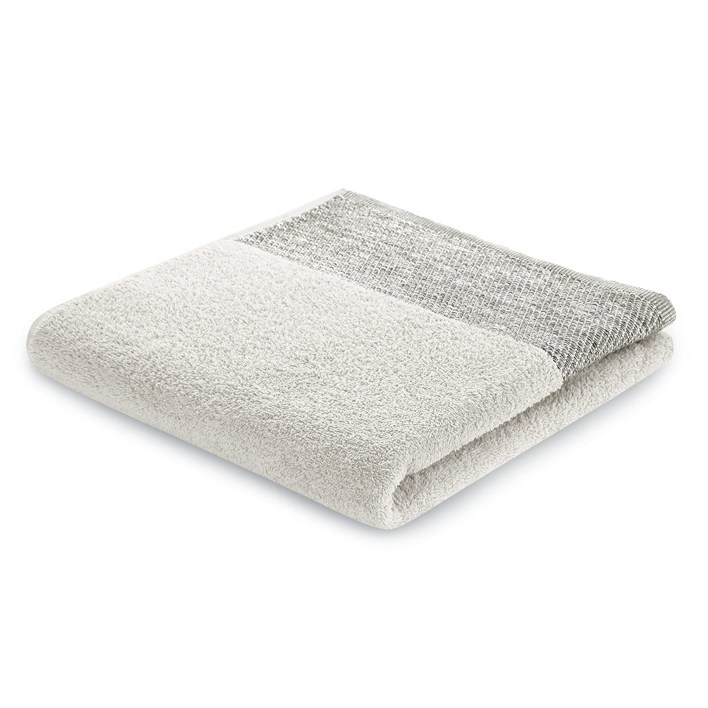 AmeliaHome Aria Bath Towel 100% Cotton 70 x 140 cm Border Bath Towel Beige