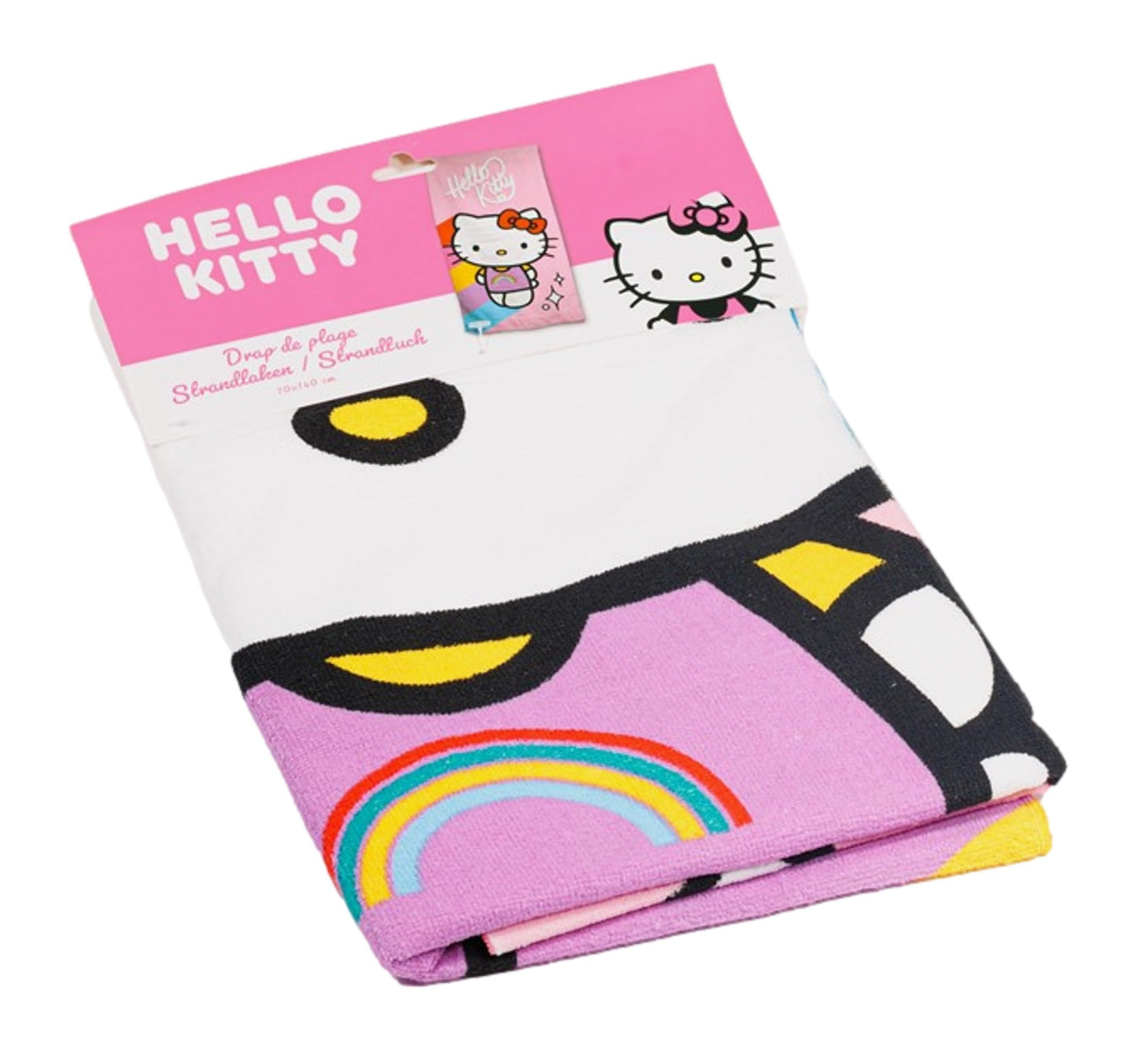 Aymax Children's Towel Beach Towel Beach Towel Bath Towel 70 x 140 cm Boys and Girls Microfibre (Hello Kitty)