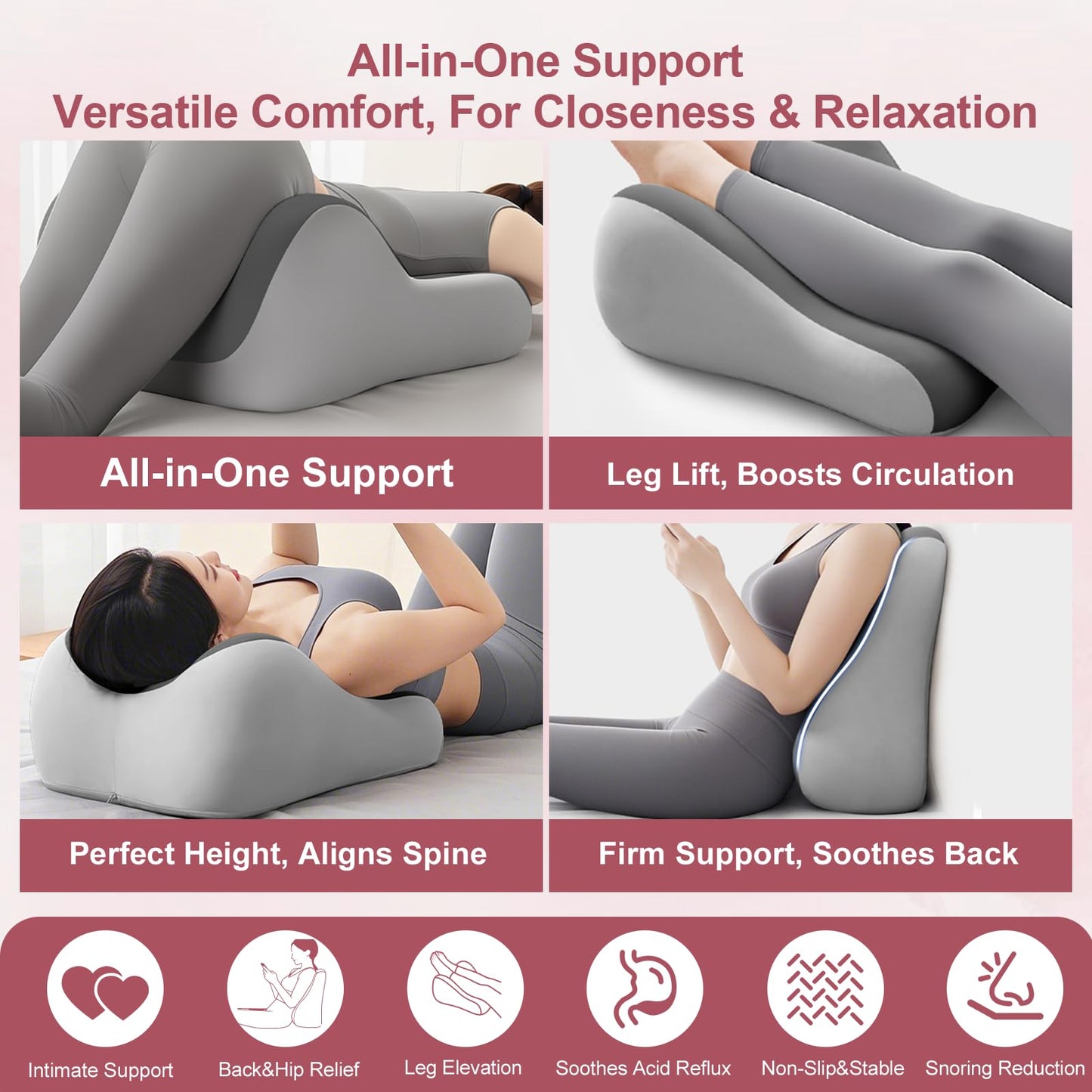 KUNYOS Couples Butt Cushion for Pregnant Women Furniture Pillow Pillowcase Suitable for Home Use, Ideal for Sitting and Lying