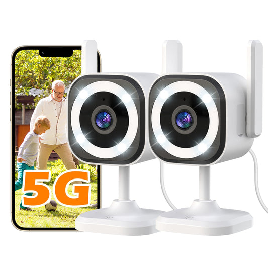 3MP Outdoor Security Camera, 5G WiFi CCTV Camera Systems Outdoor Indoor, Home Cameras for Pet Dog Baby Monitor, IP66 Waterproof, 24/7 Recording, Color